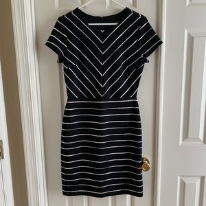 Banana Republic black and white striped dress